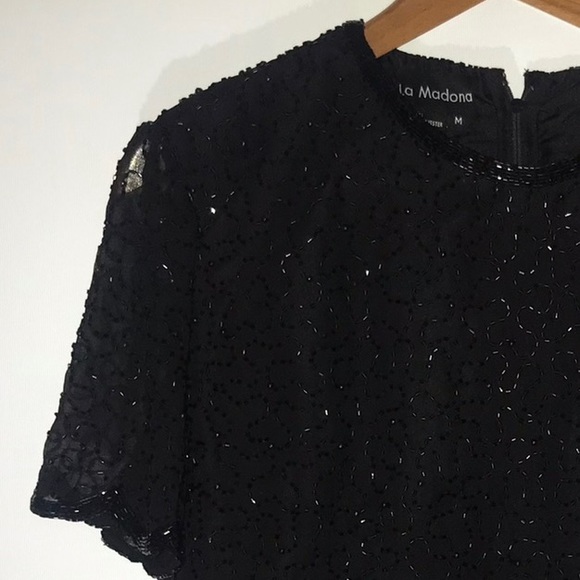 New with tags black beaded dress top. - Picture 2 of 3